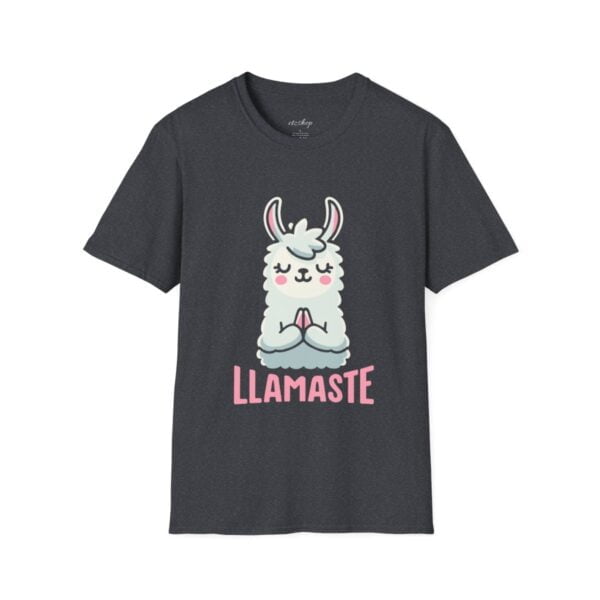 Llamaste Peaceful Yoga Llama Unisex Softstyle T-Shirt - Image 97