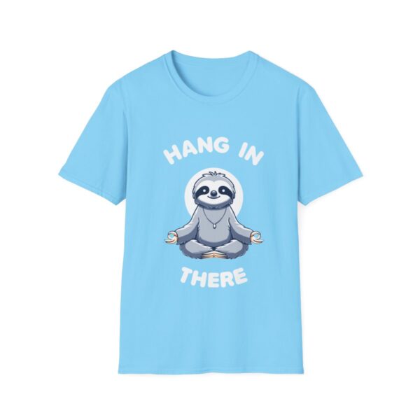 Hang in There Meditative Sloth Unisex Softstyle T-Shirt - Image 85