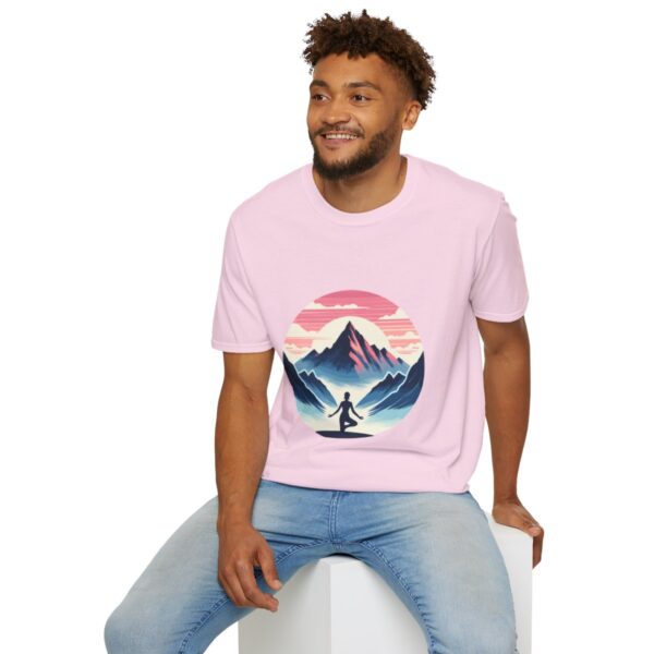 Mountain Pose Serenity Yoga Unisex Softstyle T-Shirt - Image 84