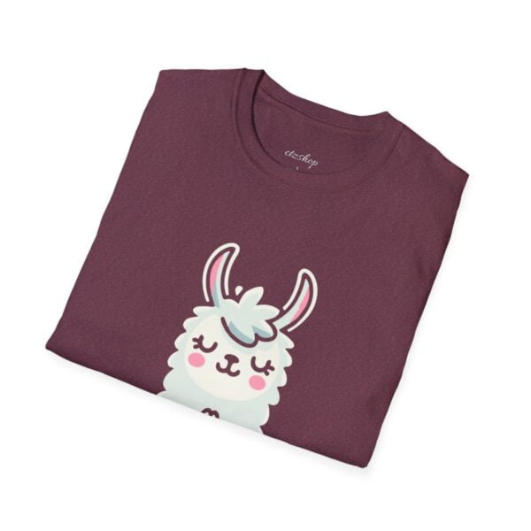 Llamaste Peaceful Yoga Llama Unisex Softstyle T-Shirt - Image 124