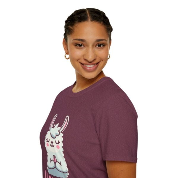 Llamaste Peaceful Yoga Llama Unisex Softstyle T-Shirt - Image 129