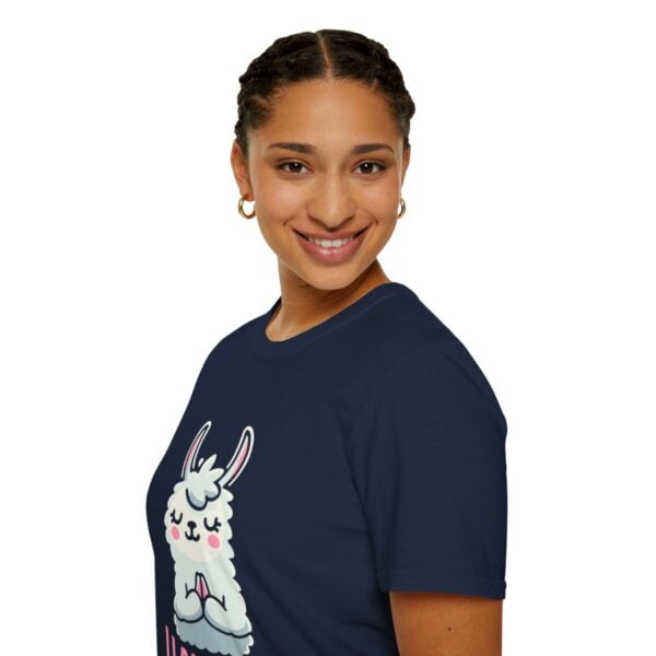 Llamaste Peaceful Yoga Llama Unisex Softstyle T-Shirt - Image 9