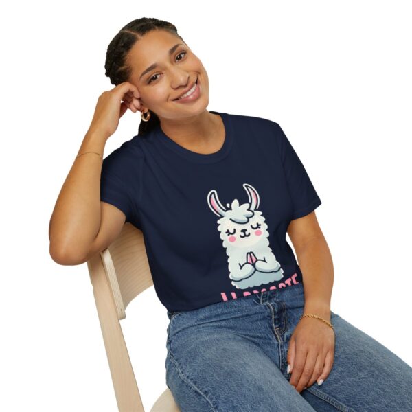 Llamaste Peaceful Yoga Llama Unisex Softstyle T-Shirt - Image 10