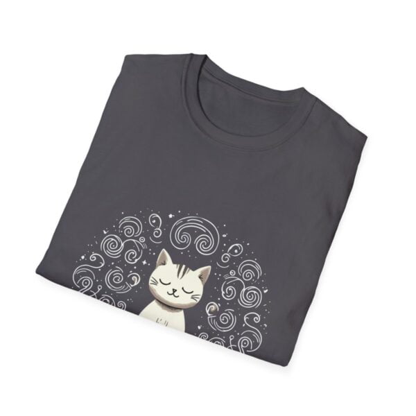 Purrfect Pose Meditative Cat Unisex Softstyle T-Shirt - Image 76