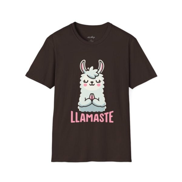 Llamaste Peaceful Yoga Llama Unisex Softstyle T-Shirt - Image 37