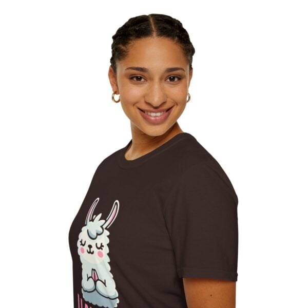 Llamaste Peaceful Yoga Llama Unisex Softstyle T-Shirt - Image 45