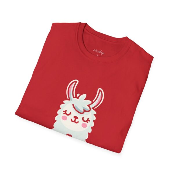 Llamaste Peaceful Yoga Llama Unisex Softstyle T-Shirt - Image 136