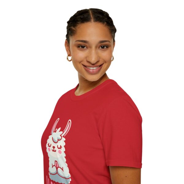 Llamaste Peaceful Yoga Llama Unisex Softstyle T-Shirt - Image 141