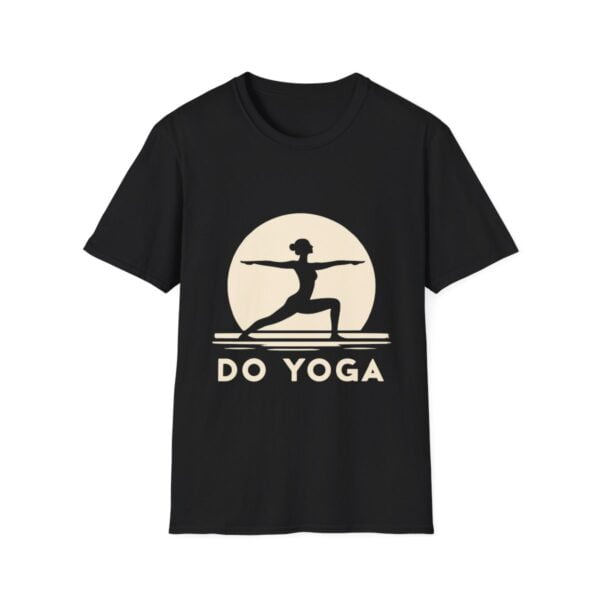 Do Yoga Warrior Pose Silhouette Unisex Softstyle T-Shirt - Image 25