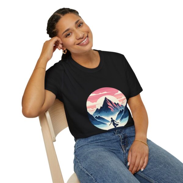 Mountain Pose Serenity Yoga Unisex Softstyle T-Shirt - Image 46