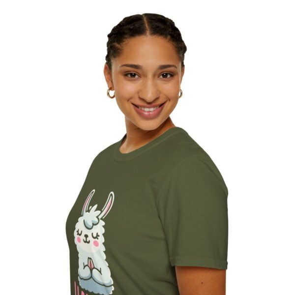 Llamaste Peaceful Yoga Llama Unisex Softstyle T-Shirt - Image 57