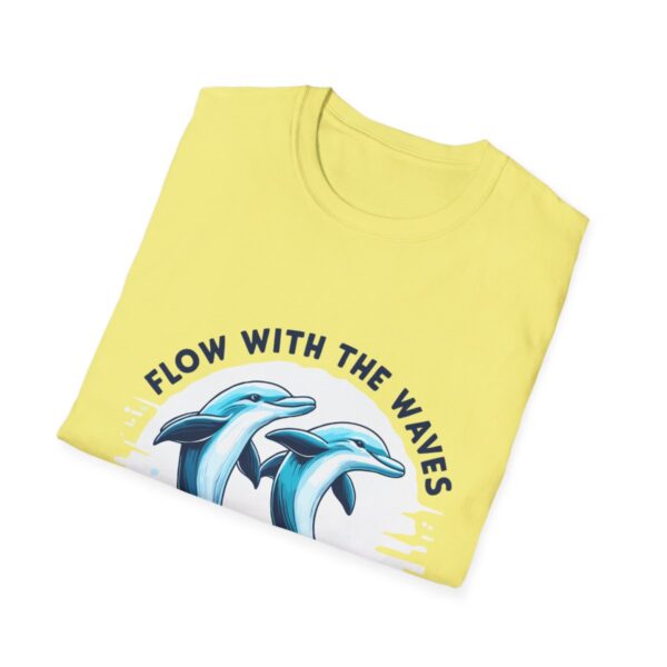 Flow with the Waves Dolphin Duo Unisex Softstyle T-Shirt - Image 16