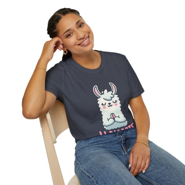 Llamaste Peaceful Yoga Llama Unisex Softstyle T-Shirt - Image 118