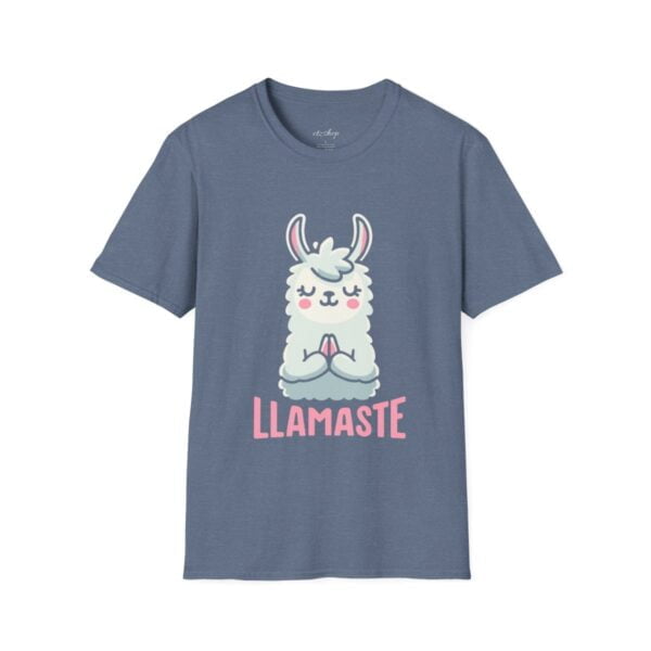 Llamaste Peaceful Yoga Llama Unisex Softstyle T-Shirt - Image 73