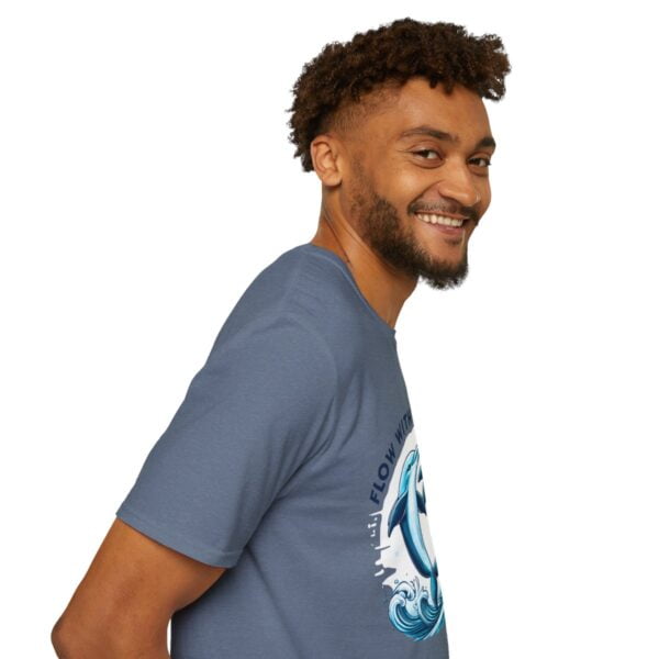 Flow with the Waves Dolphin Duo Unisex Softstyle T-Shirt - Image 71