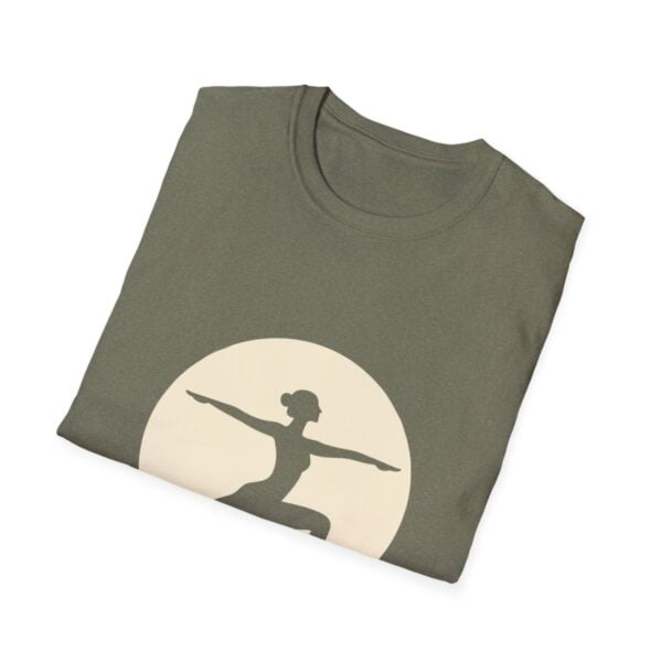 Do Yoga Warrior Pose Silhouette Unisex Softstyle T-Shirt - Image 40