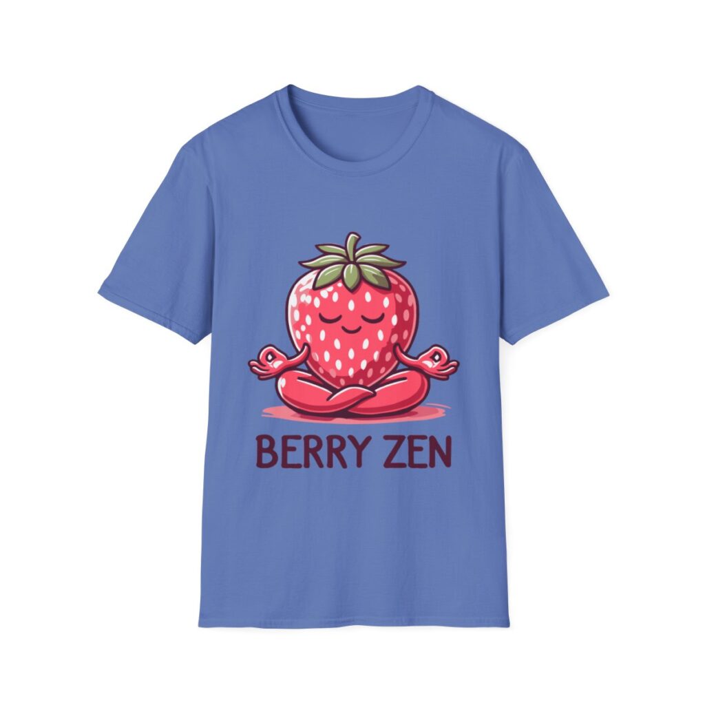 Berry Zen Meditative Strawberry Unisex Softstyle T-Shirt