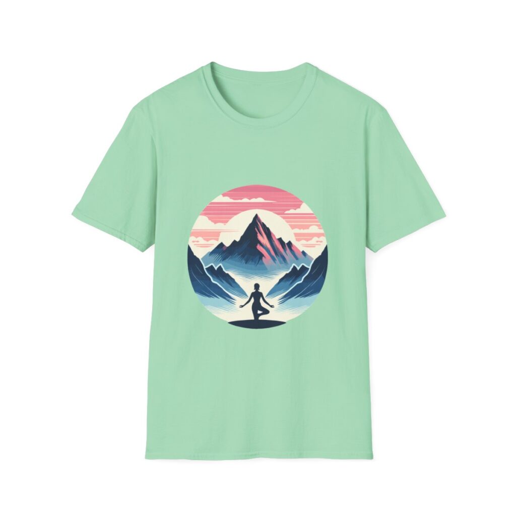 Mountain Pose Serenity Yoga Unisex Softstyle T-Shirt